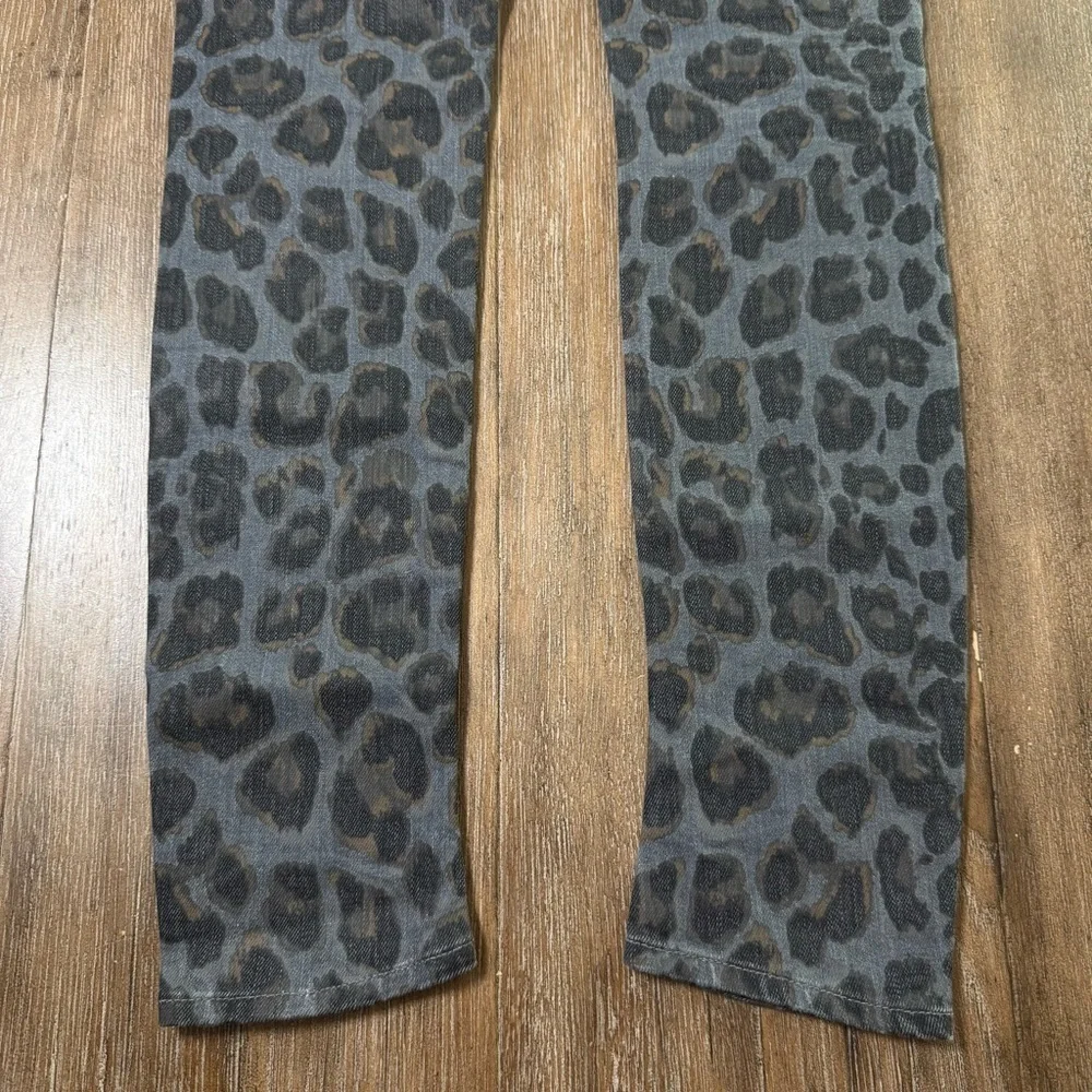 MOTHER The Looker Leopard Paw Wash Mid Rise Skinny Dark Grey - Picture 11 of 11